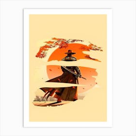 Samurai Art Ninja Katana Anime Aesthetic Japanese Lore Style Mythology Retro Classic Warrior Art Print