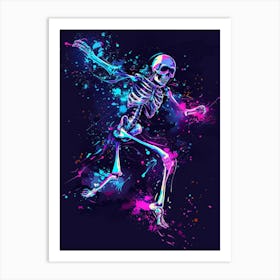 Skeleton Dance 4 Art Print