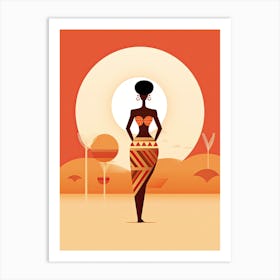 Minimalist Celebration of African Tribal Culture Art Print