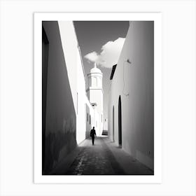 Rabat, Morocco, Spain, Black And White Photography 1 Art Print