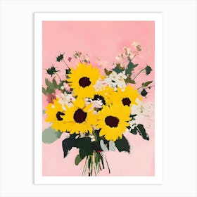 Bouquet Of Sunflowers Art Print