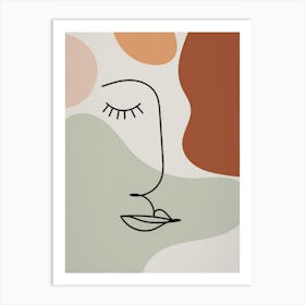 Abstract Of A Woman'S Face 2 Art Print