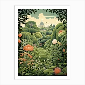 Volksgarten Austria Henri Rousseau S Style 1  Art Print