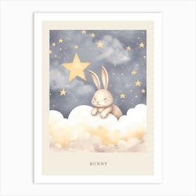 Sleeping Baby Bunny 7 Nursery Poster Art Print