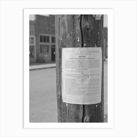 Sign Concerning Wheat Quotas Referendum,Genesee, Idaho By Russell Lee Art Print