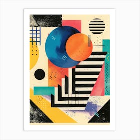 Playful And Colorful Geometric Shapes Arranged In A Fun And Whimsical Way 35 Art Print