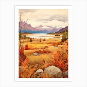 Autumn National Park Painting Nahuel Huapi National Park Argentina 4 Art Print