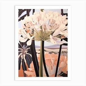 Flower Illustration Agapanthus 4 Art Print