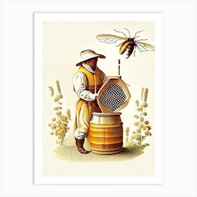 Beekeeper Vintage Art Print