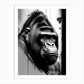 Cheeky Gorilla Gorillas Graffiti Style 1 Art Print