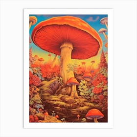 Trippy Mushroom 6 Art Print