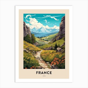 Gr10 France 2 Vintage Hiking Travel Poster Art Print