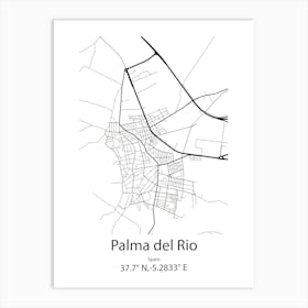 Palma Campania,Italy Minimalist Map Art Print