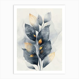 Abstract Leaves Painting 1 Art Print