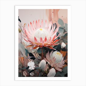 Flower Illustration Protea 10 Art Print