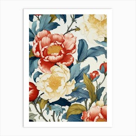 Peony Flower Wallpaper 5 Art Print