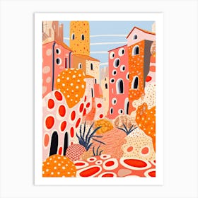 Ostia, Italy, Illustration In The Style Of Pop Art 1 Art Print