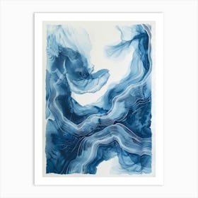 'Blue Wave' 4 Art Print