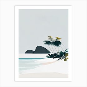 La Digue Island Seychelles Simplistic Tropical Destination Art Print