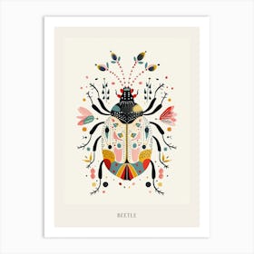 Colourful Insect Illustration Beetle 10 Poster Art Print