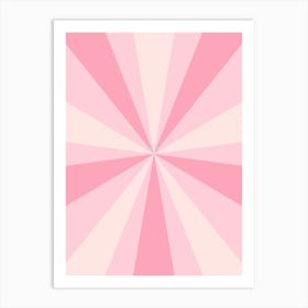 Pink Sunburst Background Art Print