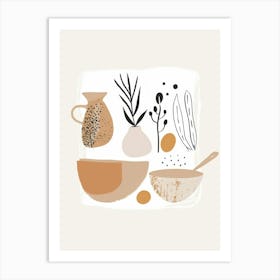 Illustration Of Cooking Utensils Art Print