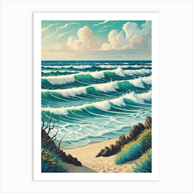 Rhythmic Waves Art Print