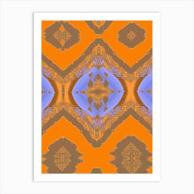 Abstract Orange And Blue Art Print