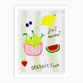 Fruit Market Organic Food Art Print