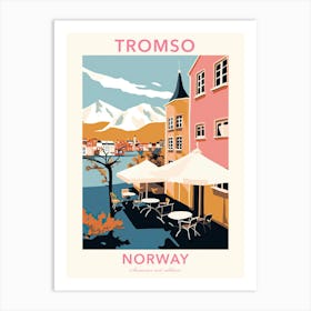 Tromso, Norway, Flat Pastels Tones Illustration 3 Poster Art Print