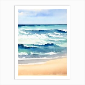 Blacksmiths Beach 3, Australia Watercolour Art Print