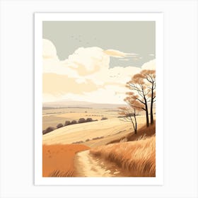 The South Downs Way England 1 Hiking Trail Landscape Art Print