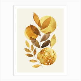 Autumn Leaves Watercolor Painting Art Print