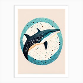 Mosasaurus Terrazzo Style Dinosaur Art Print