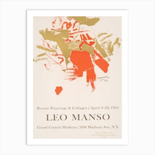 Leo Manson 1960 Exhibition Poster Art Print
