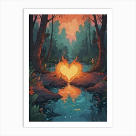 Heart In The Forest 1 Art Print