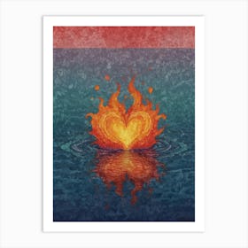 Heart Of Fire 24 Art Print