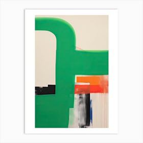 Green Abstract Painting 1 Art Print