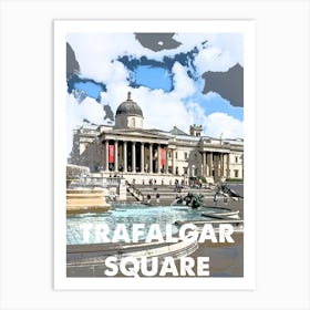 Trafalgar Square, London, Landmark, Wall Print, Wall Art, Poster, Print, Art Print