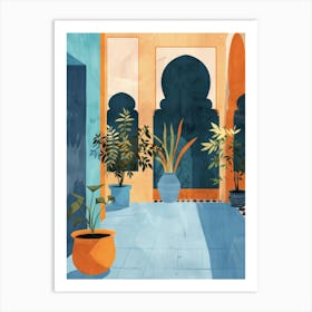 Mediterranean Courtyard 1 Art Print