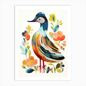 Bird Painting Collage Duck 2 Art Print