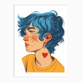 Girl With Freckles 2 Art Print