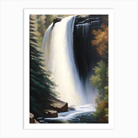 Albion Falls, Canada Peaceful Oil Art 1 Art Print