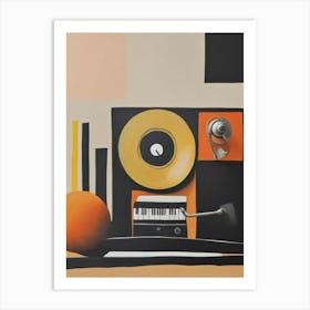 Oranges And Records Art Print