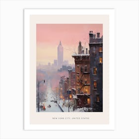 Dreamy Winter Painting Poster New York City Usa 3 Art Print