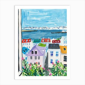 Travel Poster Happy Places Reykjavik 1 Art Print