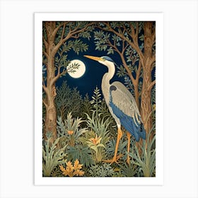 William Morris Heron In The Woods 5 Art Print