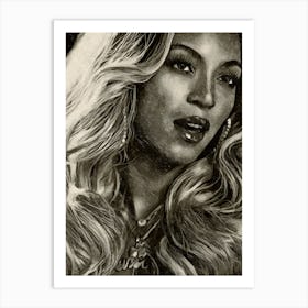 Beyonce Portrait art Art Print