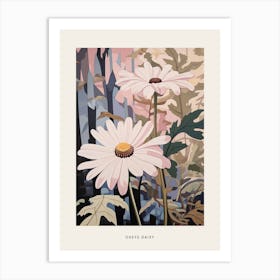 Flower Illustration Oxeye Daisy 2 Poster Art Print