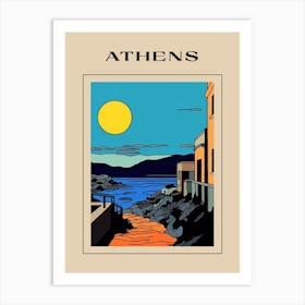 Minimal Design Style Of Athens, Greece 2 Poster Art Print